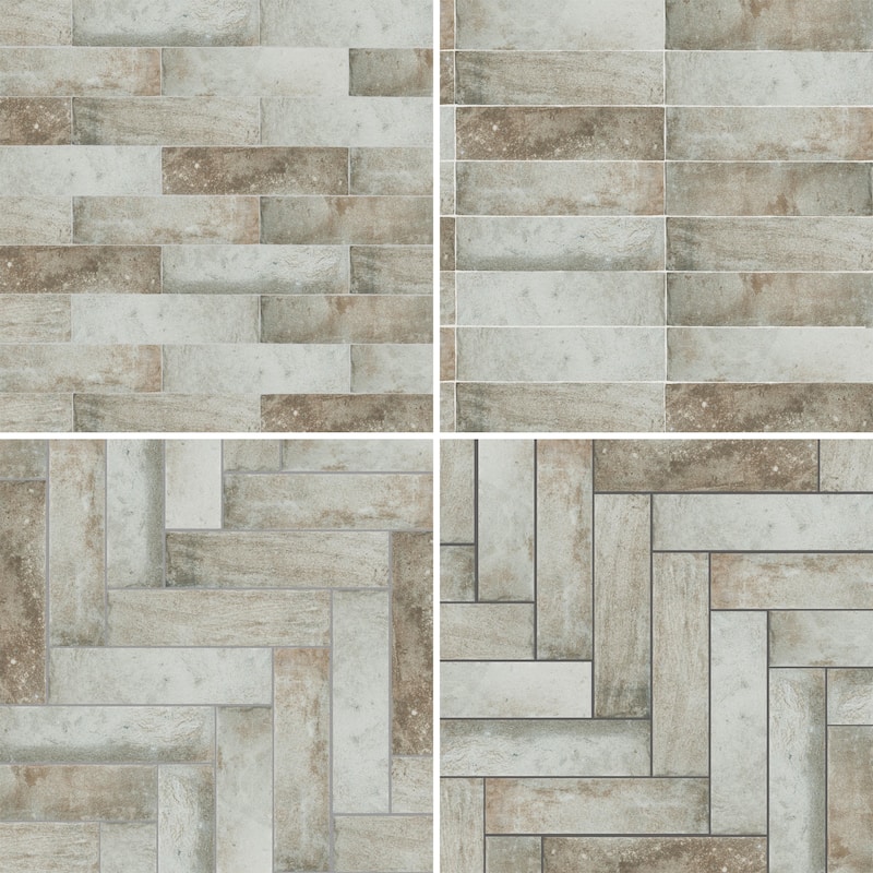 Merola Tile Americana Boston Brick Downtown 2-1/2" x 10" Porcelain Floor and Wall Tile