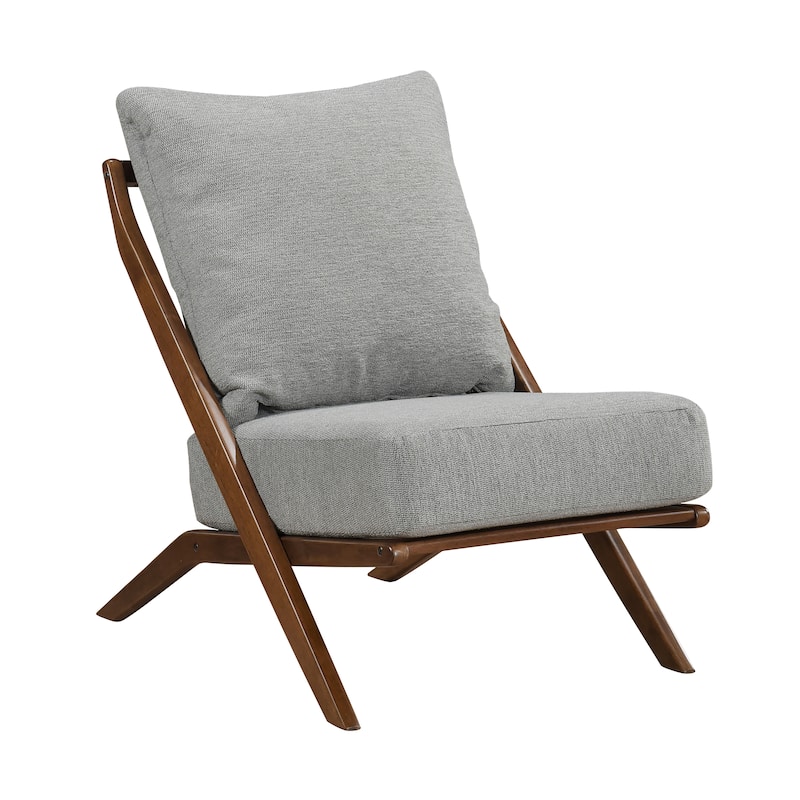 Roussel Chenille Armless Accent Chair - Grey