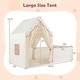 preview thumbnail 2 of 28, Gymax Kids Play Tent w/Playpen Yard Door Curtains Windows Star Lights