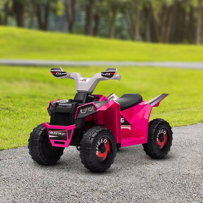 Pink Kids Ride-On Quad All-Terrain Car with Wear-Resistant Wheels, Stylish Ride-On Car Off-Road Toy Car - Pink