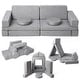 preview thumbnail 1 of 4, 12 PCS Modular Kids Play Couch for Inspiring Creativity Grey