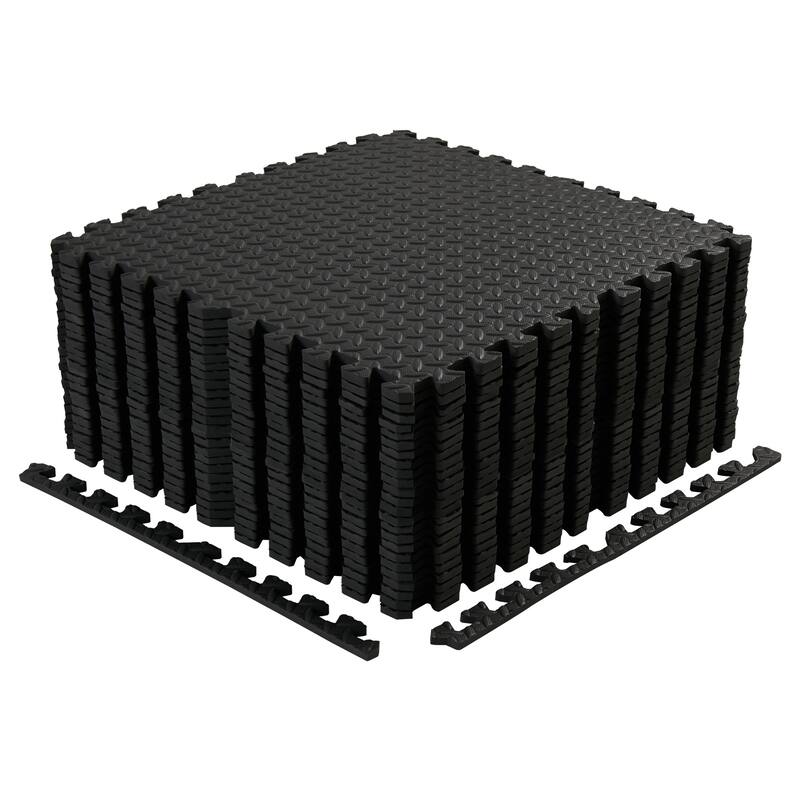 12 Tiles Gym Foam Puzzle Floor Tiles 24x24" Interlocking Floor Mats 48sq.ft