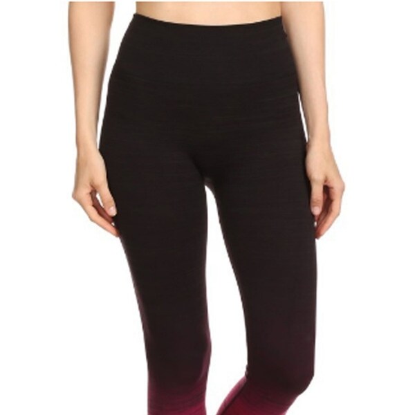 burgundy and black leggings