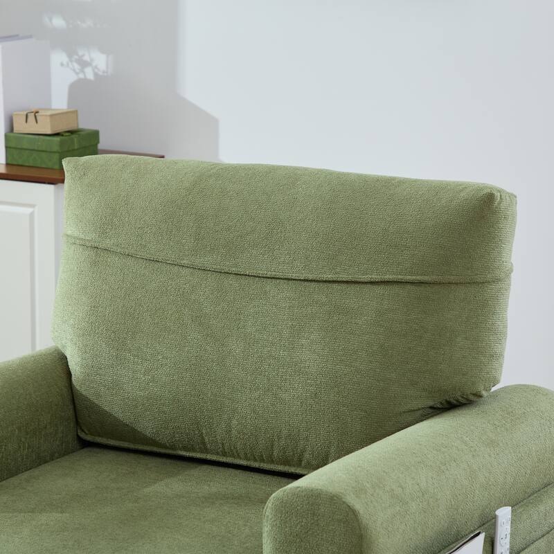 Modern Minimalist Chenille Fabric Chaise Lounge Recliner Single Sofa