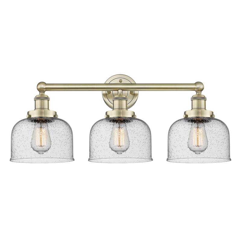 Innovations Lighting 616-3W-10-25 Bell Vanity Bell 3 Light 25" Wide - Antique Brass / Seedy