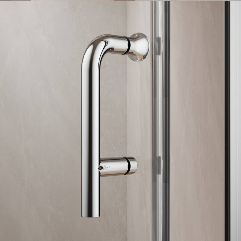 Pivot swing single glass panel shower door