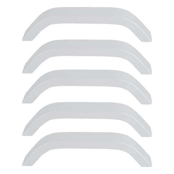 Cabinet Handle Plating Finish Euro Bar Pull Handle 5" Hole Center for Closet Cupboards 5pcs Silver Tone
