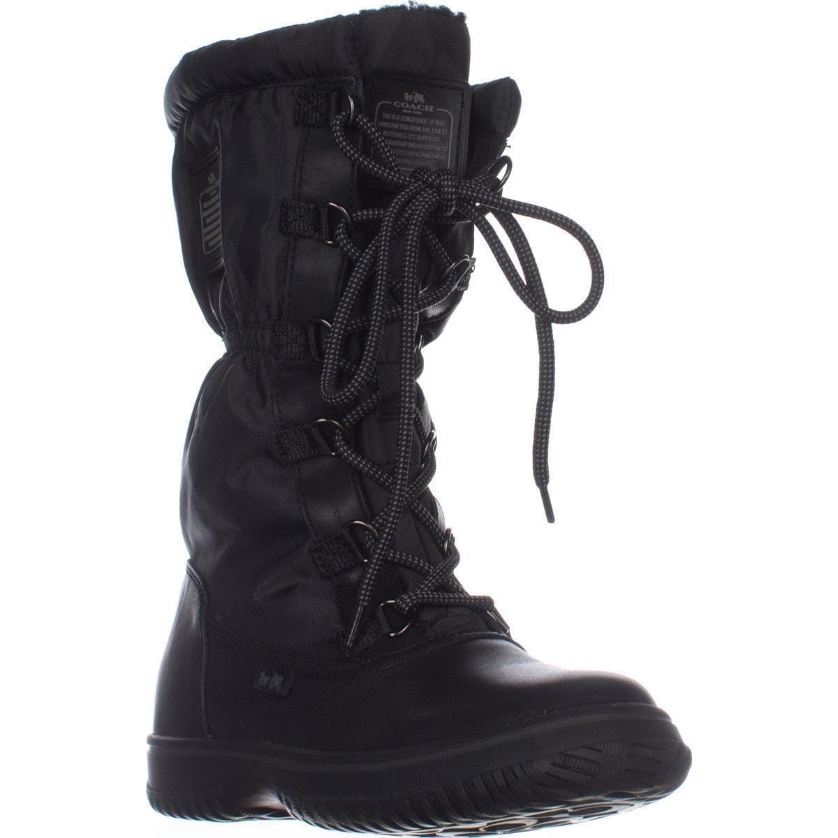 coach snow boots black