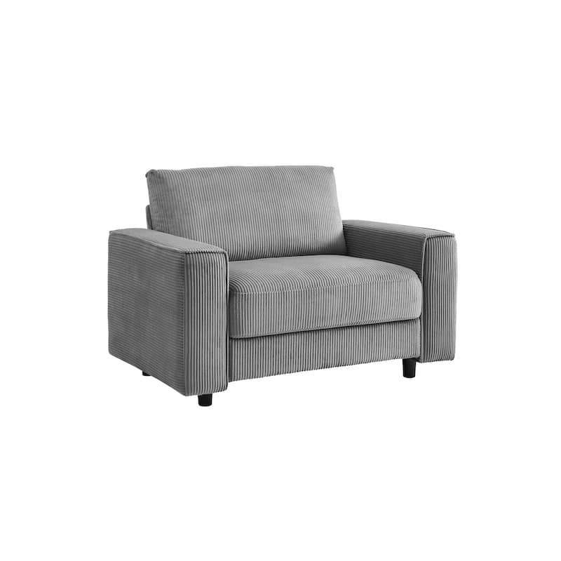 Modern Contemporary Upholstered Corduroy Plush Tufted Chair