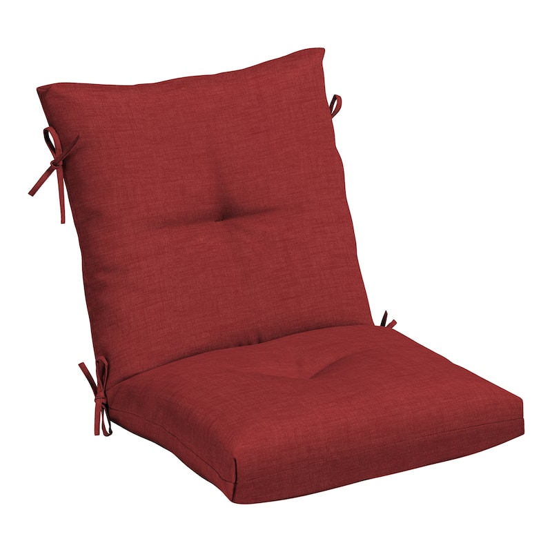 ARDEN Outdoor Plush Modern Tufted Blowfill Dining Chair Cushion, 21 x 40 - Ruby Red Leala