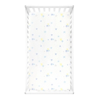 Lush Decor Elephant Balloon Stars Soft & Plush Fitted Crib Sheet - 52"x 28" x 9"