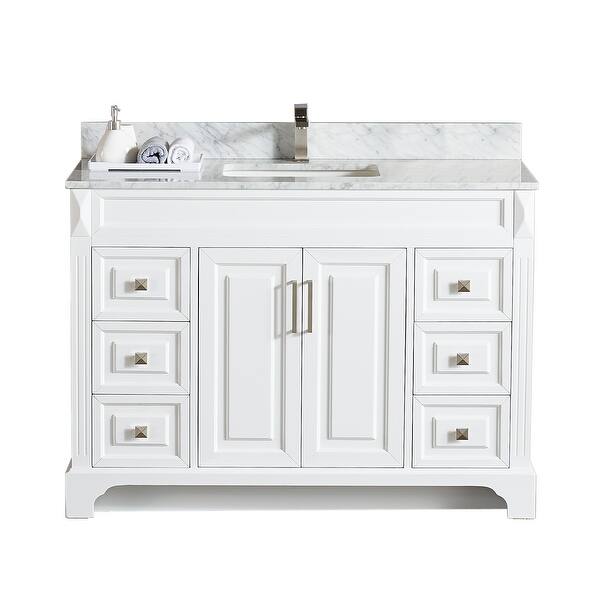 Shop Black Friday Deals On Copper Grove Dian 48 Inch Single Sink Bathroom Vanity Set With Marble Or Quartz Top Overstock 30074142