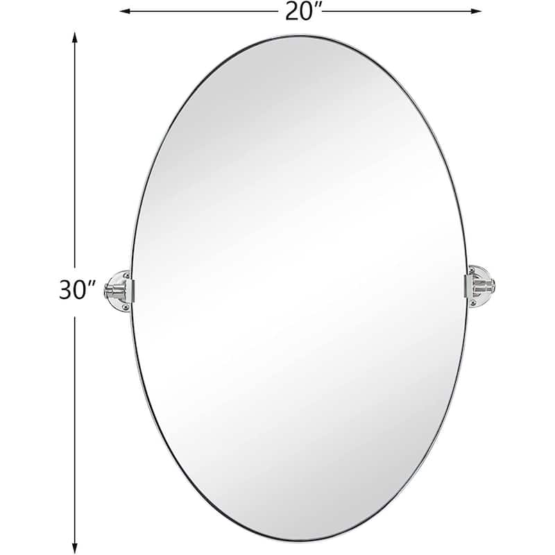 TEHOME Leni Oval Metal Wall Mirror