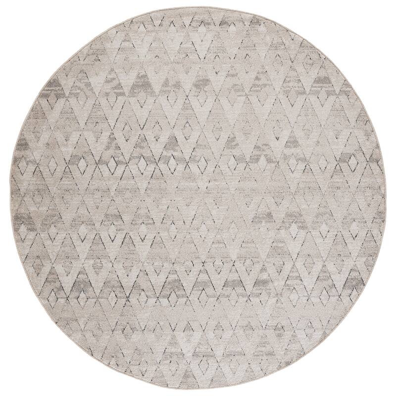 SAFAVIEH Grove Necla Modern Rug - 6'7" Round - Ivory/Beige