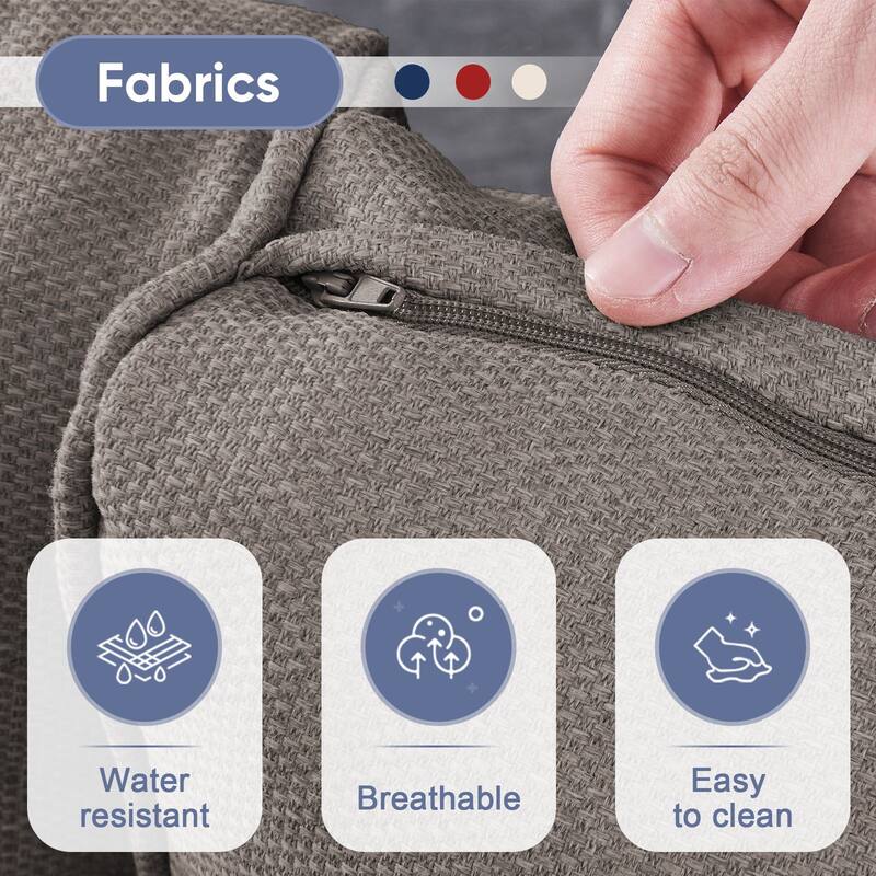 Gymojoy Outdoor Wicker Patio Furniture Loveseat Glider & Chair Set Weather-Resistant