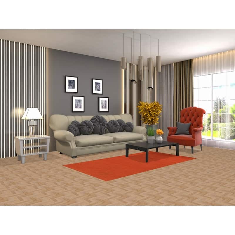 Orange Modern Gabbeh Oriental Rug Handmade Wool Carpet - 3'4" x 6'5"