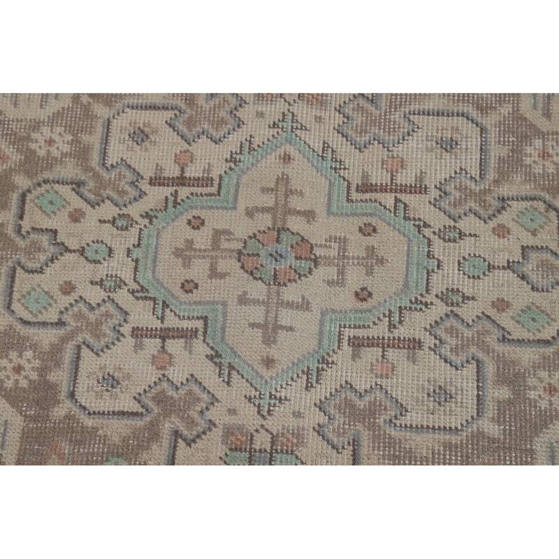 Geometric Tabriz Persian Area Rug Living Room Hand-Knotted Wool Carpet - 8'0"x 10'10"