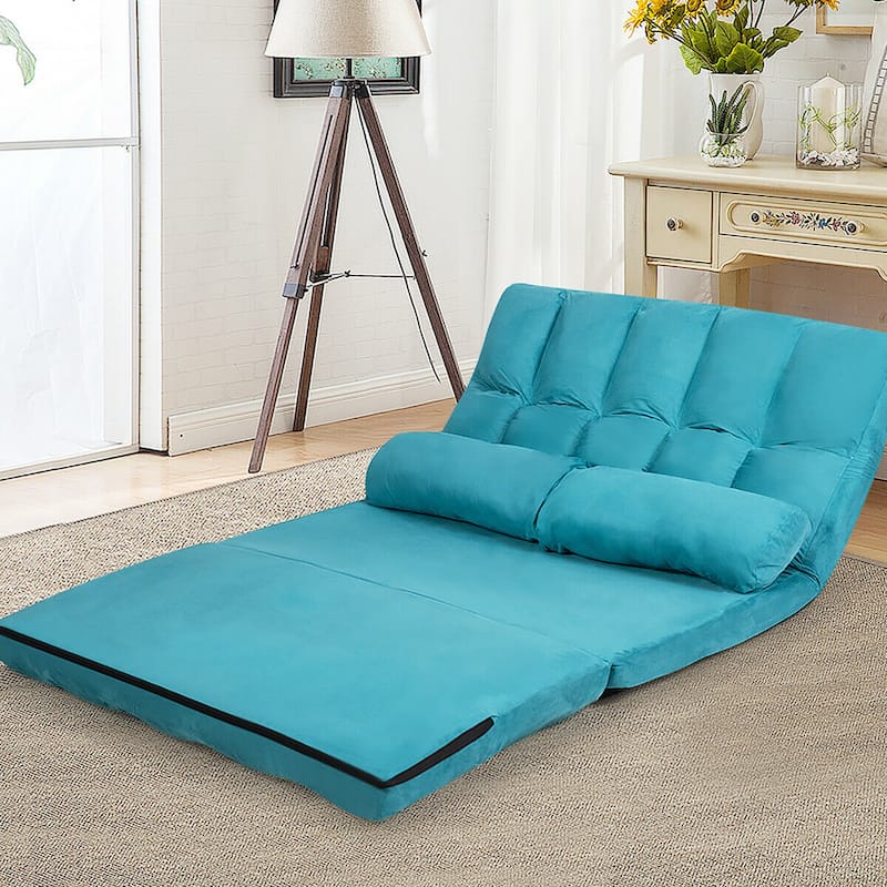 Costway Foldable Floor Sofa Bed 6-Position Adjustable Lounge Couch