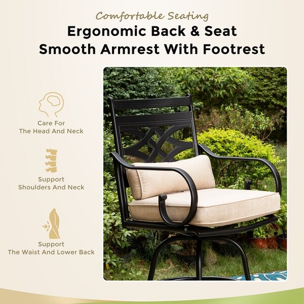 cushioned swivel rocker patio chairs