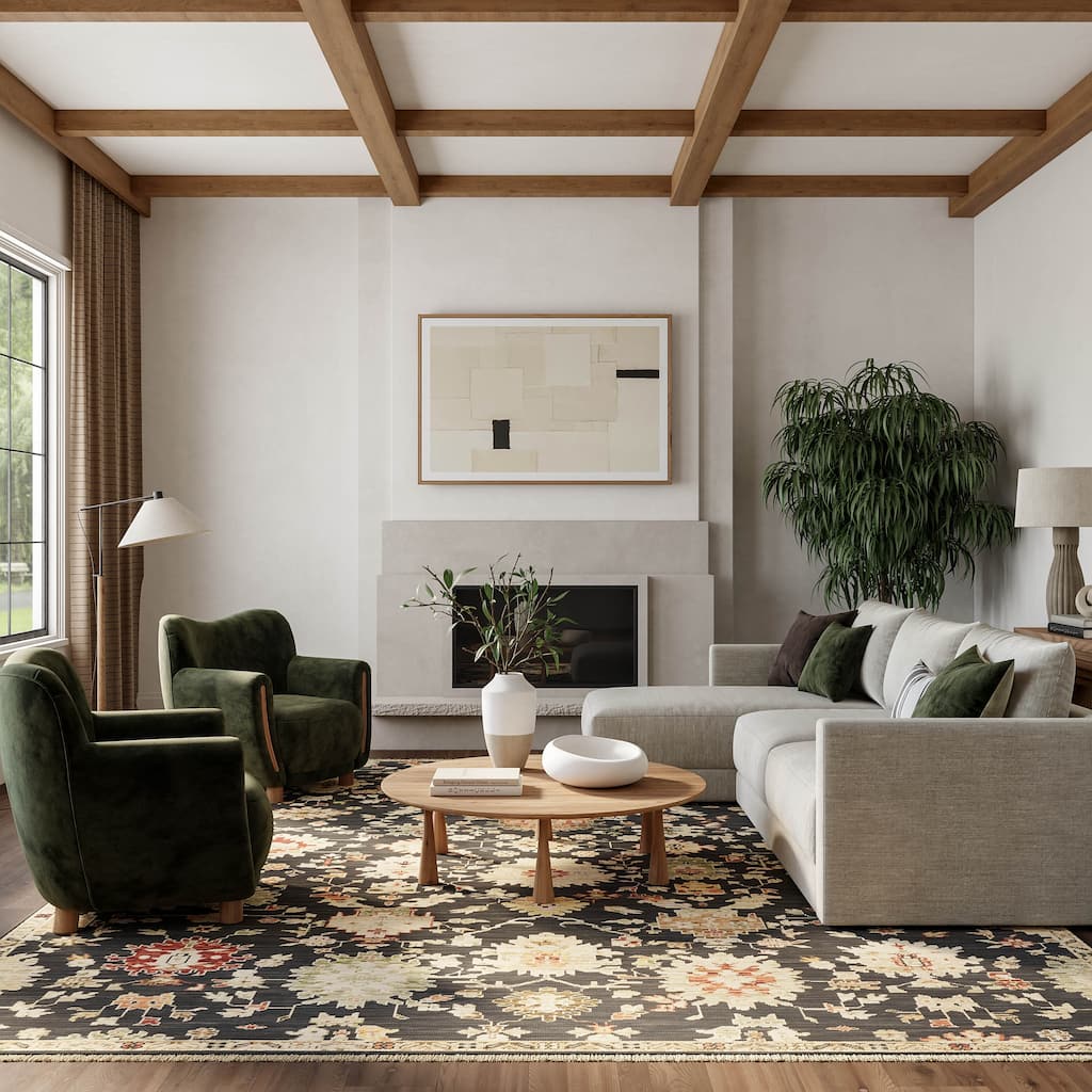 Nourison Antique Bloom Classic Vintage Fringed Indoor Rug