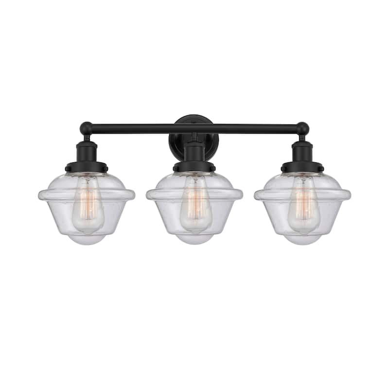 Innovations Lighting 616-3W-10-25 Oxford Vanity Oxford 3 Light 25" - Matte Black / Seedy
