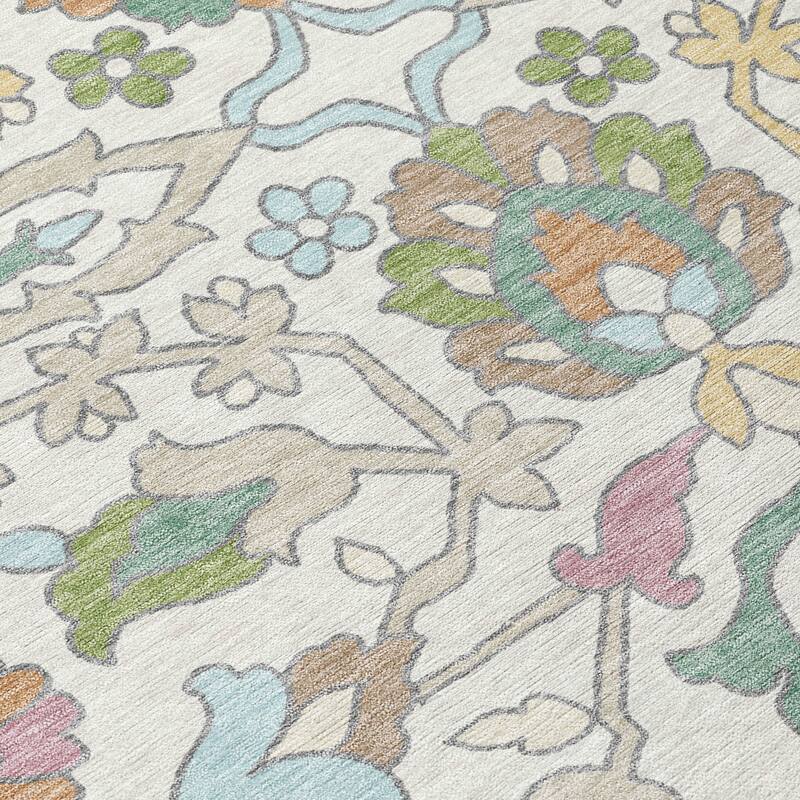 Machine Washable Indoor/ Outdoor Traditional Blanca Chantille Rug