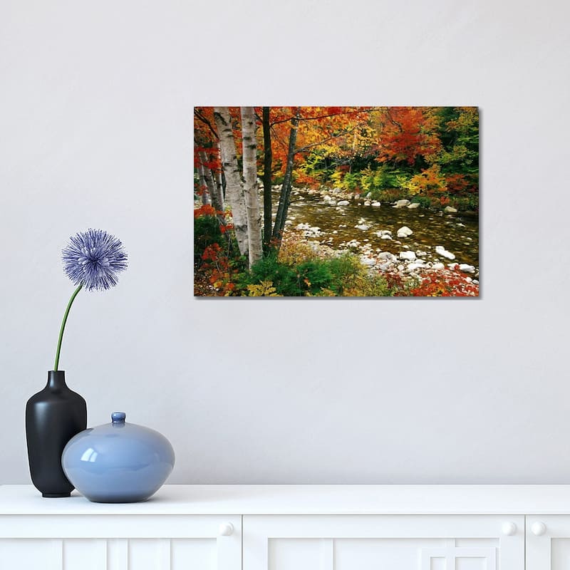 iCanvas "Autumn Landscape, Swift River, White Mountains, New Hampshire, USA" by Darrell Gulin Canvas Print - 12x18x1.5