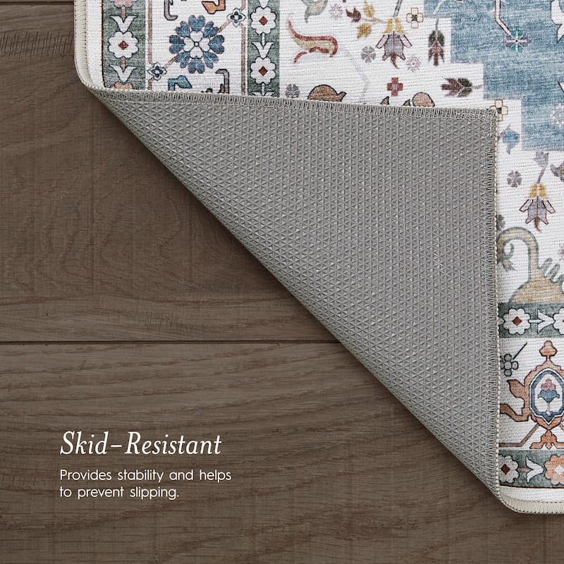 Laura Ashley Imagine Printed Chenille Washable Non-Slip Rugs