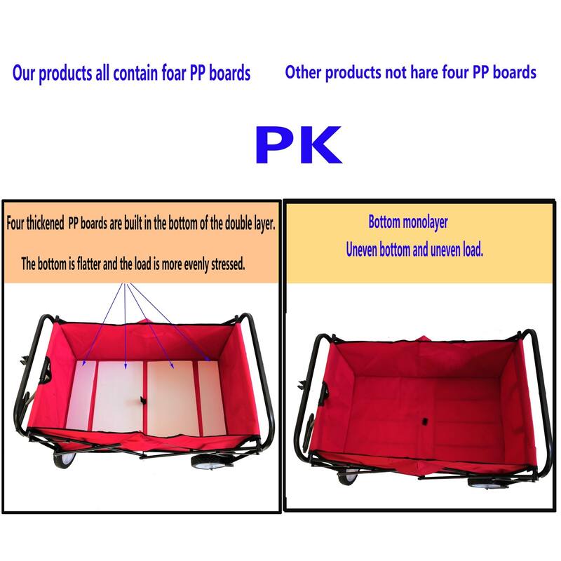 Multifunctional Folding Cart with 360° Rotating Wheels