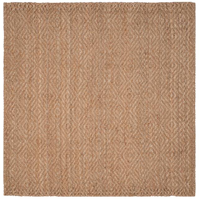 SAFAVIEH Handmade Natural Fiber Svana Jute Rug - 7' x 7' Square - Natural