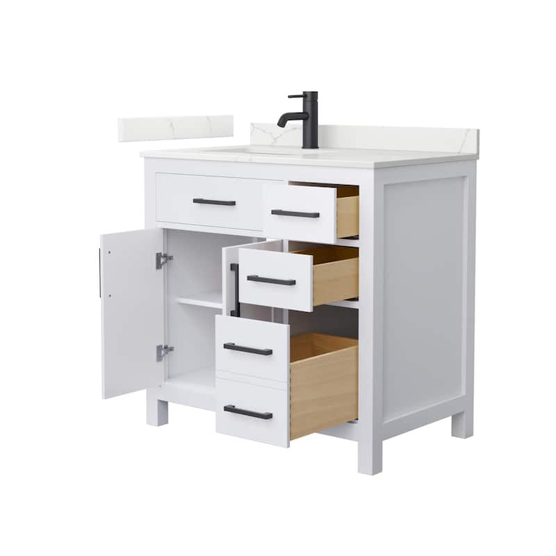 Wyndham Collection WCG2424-36S-QTZ-UNSMXX Beckett 36" Free Standing