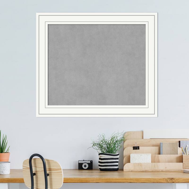 Amanti Art Craftsman White Framed Magnetic Board