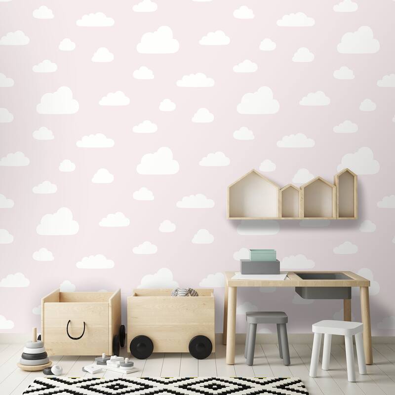Veer Decor Clouds Pastel Wallpaper. - N/A
