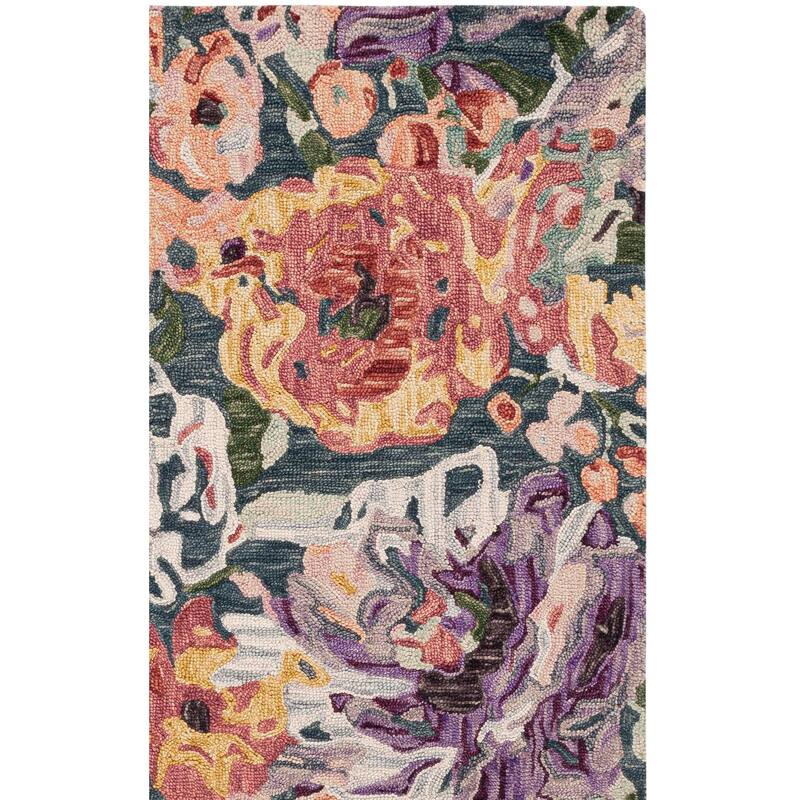SAFAVIEH Handmade Blossom Stavroula French Country Floral Wool Rug