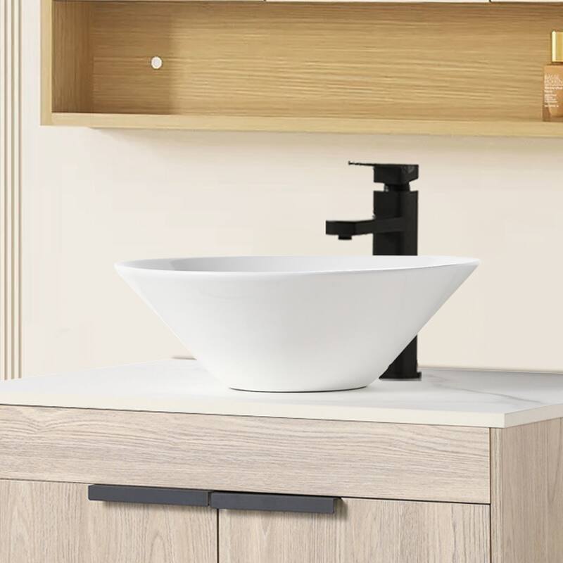 Topcraft Ceramic Countertop Art Basin Bathroom Sinks - 16"
