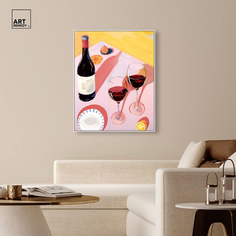 Summer Wine table Canvas by Art Remedy