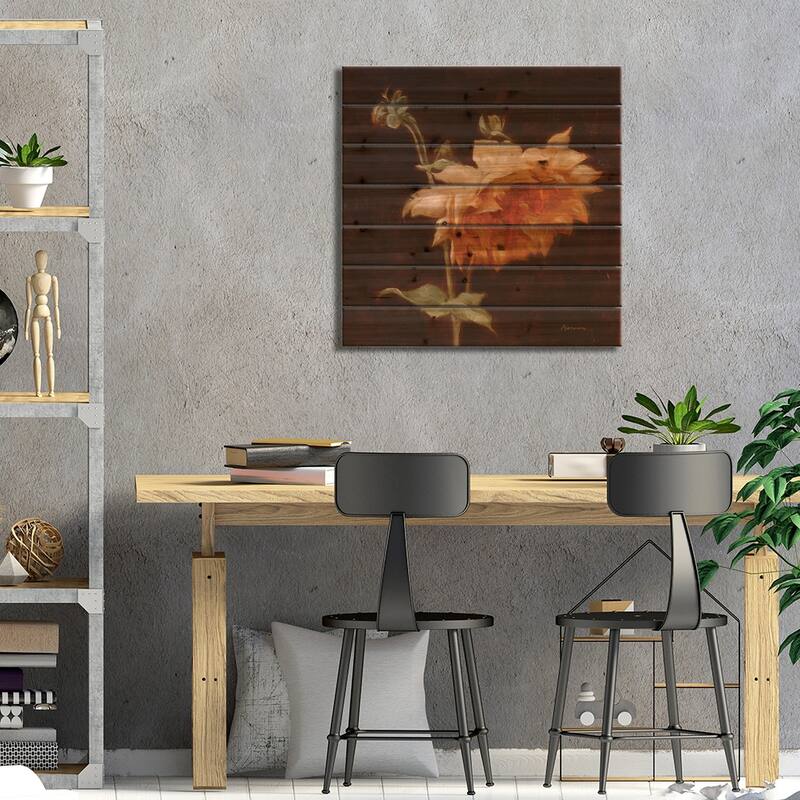 Floral Symposium III Print On Wood by Julianne Marcoux - Multi-Color