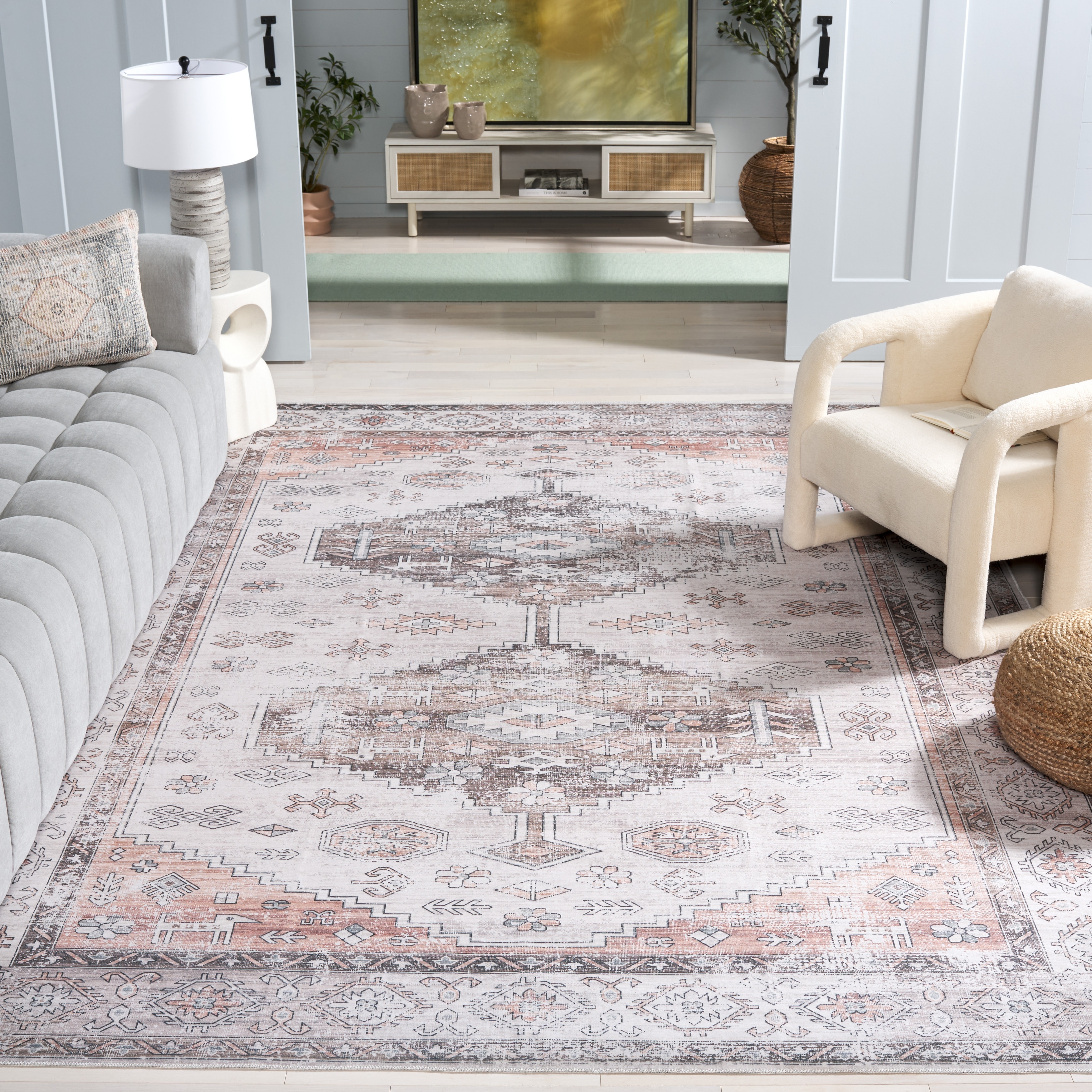 SAFAVIEH Arizona Gundi Vintage Machine Washable Rug