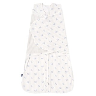 HALO SleepSack swaddle, 100% cotton, Blue Floral Vintage Stripe, SM, 3-6M - small