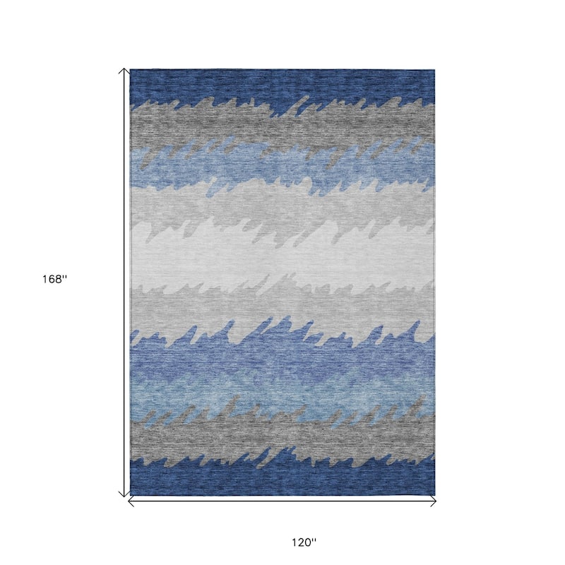 HomeRoots Striped Transitional Rectangle Outdoor Rug