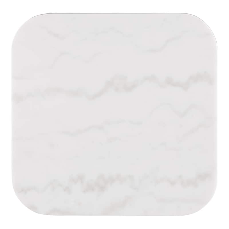 Furniture of America Torin Modern Genuine Marble Top Square End Table