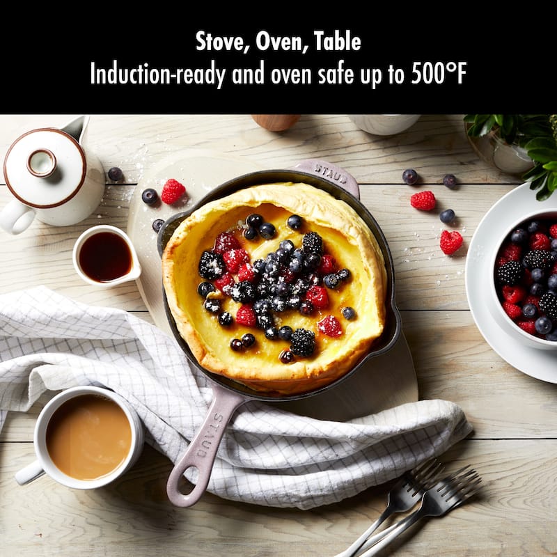 STAUB Cast Iron 8.5-inch Traditional Deep Skillet