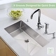 preview thumbnail 3 of 6, Stainless Steel Kitchen Sink,with Accessories,Easy Drain and Low Noise