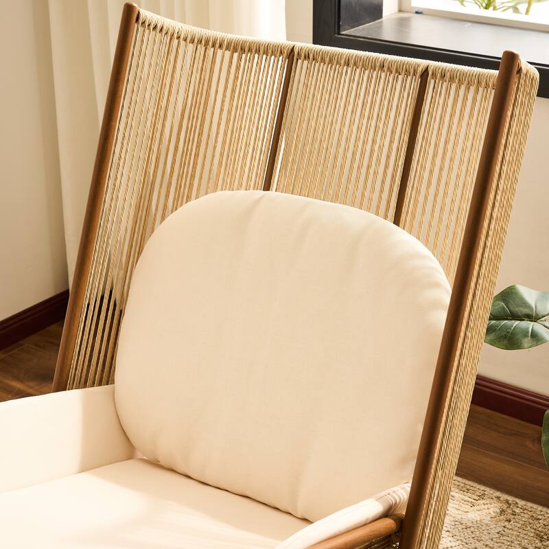 Christopher Knight Home - Modern Outdoor Rocking Chair with PE Rattan and Accent Side Table Set