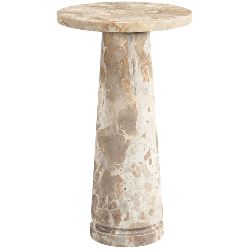 SAFAVIEH Couture Valentia Round Marble Accent Table - 10" W x 10" D x 18" H