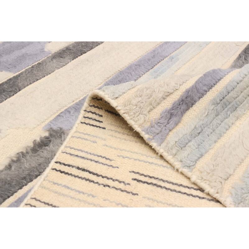 ECARPETGALLERY Hand-knotted Tangier Ivory Wool Rug - 5'3 x 7'8