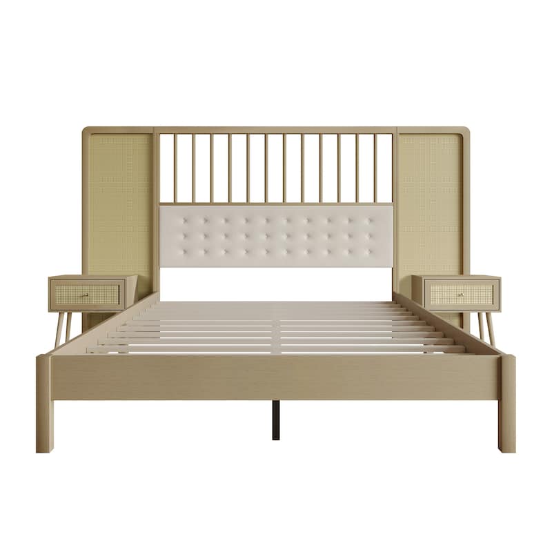 CraftPorch Sophisticated Wall Bed with 2 Nightstand