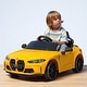 preview thumbnail 2 of 14, BMW M4 Licensed 12V Kids Electric Ride On Car with Remote Control, LED Lights, Music, Suspension, Handle, Soft Start, Ages 3-6