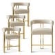 preview thumbnail 6 of 9, 25" Seat Height Upholstered Chenille Gold Metal Counter Stool