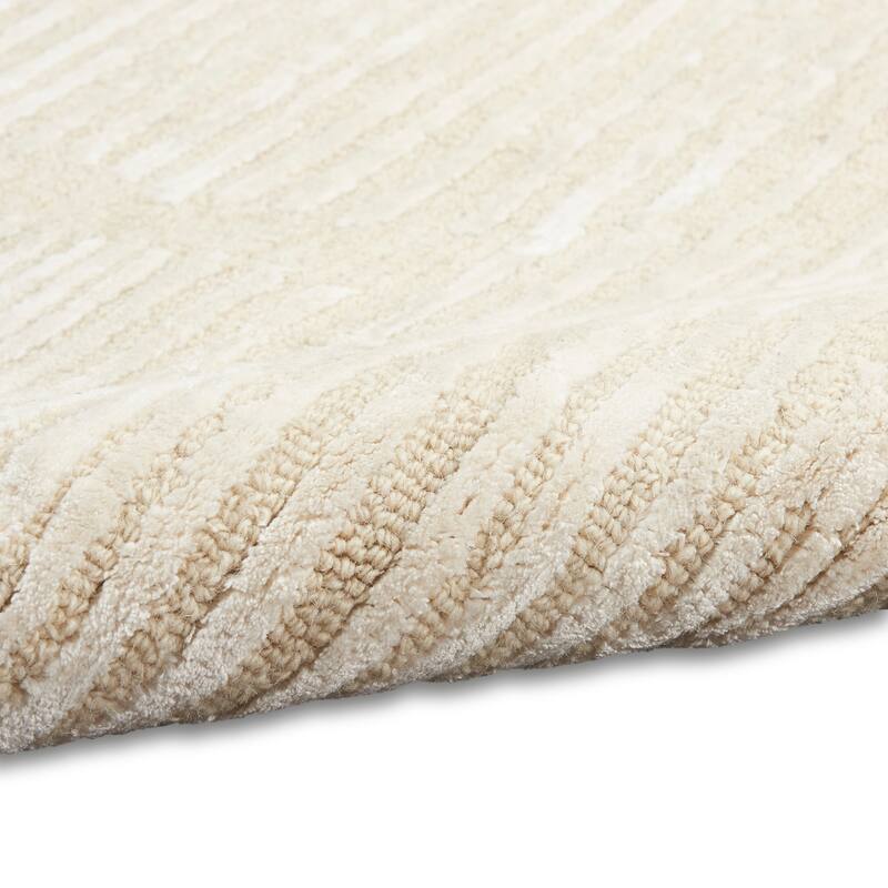 Calvin Klein Linear Modern Textured Shimmer Shag Area Rug